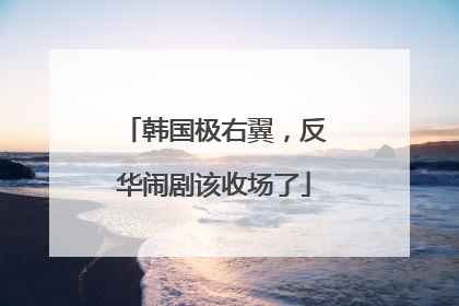 韩国极右翼，反华闹剧该收场了