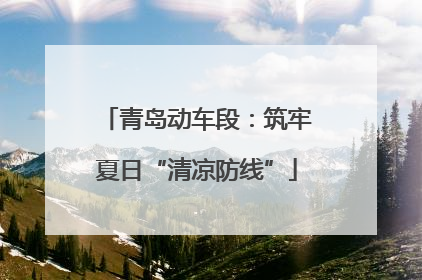 青岛动车段：筑牢夏日“清凉防线”