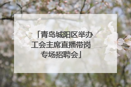青岛城阳区举办工会主席直播带岗专场招聘会