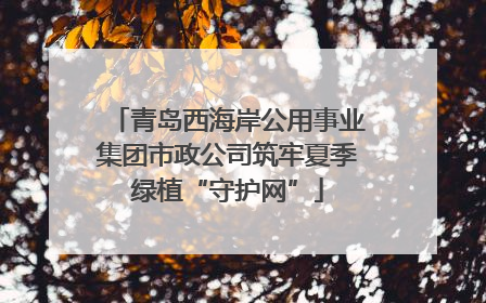 青岛西海岸公用事业集团市政公司筑牢夏季绿植“守护网”