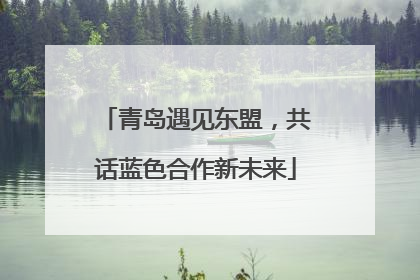 青岛遇见东盟，共话蓝色合作新未来