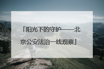 阳光下的守护——北京公安法治一线观察