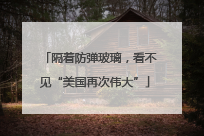 隔着防弹玻璃，看不见“美国再次伟大”