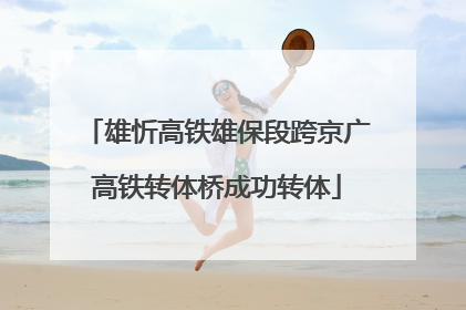 雄忻高铁雄保段跨京广高铁转体桥成功转体
