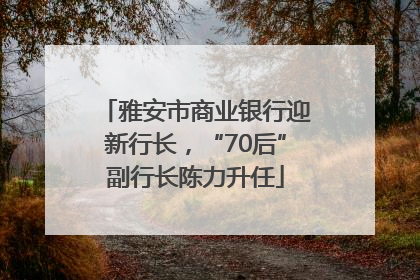 雅安市商业银行迎新行长，“70后”副行长陈力升任