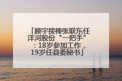 顾宇接棒张联东任洋河股份“一把手”：18岁参加工作，19岁任县委秘书