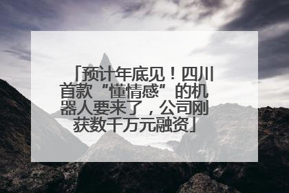 预计年底见！四川首款“懂情感”的机器人要来了，公司刚获数千万元融资