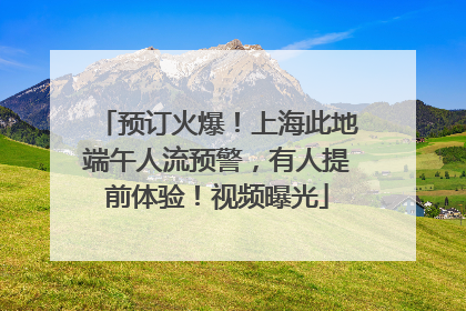预订火爆！上海此地端午人流预警，有人提前体验！视频曝光