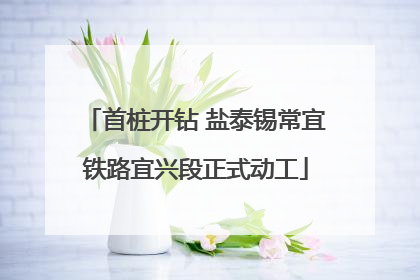 首桩开钻 盐泰锡常宜铁路宜兴段正式动工