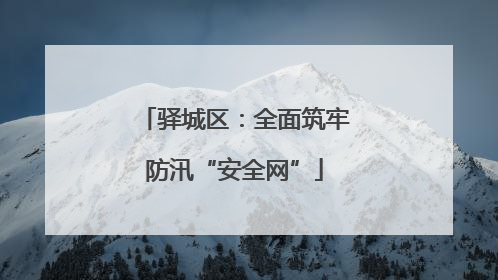 驿城区：全面筑牢防汛“安全网”