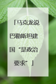 马克龙说巴勒斯坦建国“是政治要求”