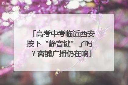高考中考临近西安按下“静音键”了吗？商铺广播仍在响
