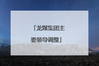 龙煤集团主要领导调整