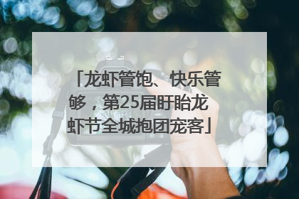 龙虾管饱、快乐管够，第25届盱眙龙虾节全城抱团宠客