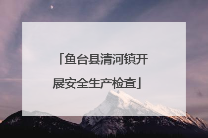 鱼台县清河镇开展安全生产检查