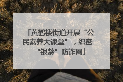 黄鹤楼街道开展“公民素养大课堂”，织密“银龄”防诈网