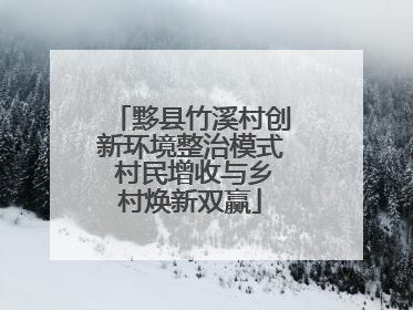 黟县竹溪村创新环境整治模式 村民增收与乡村焕新双赢