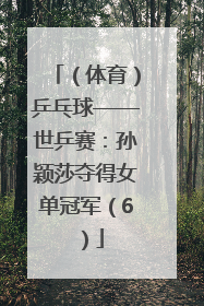 （体育）乒乓球——世乒赛：孙颖莎夺得女单冠军（6）