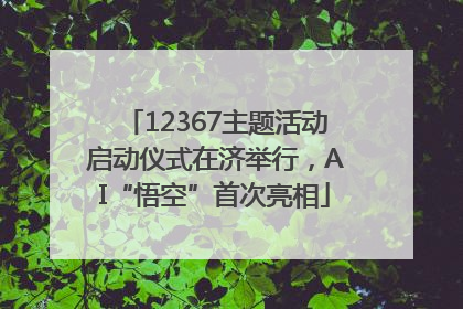 12367主题活动启动仪式在济举行，AI“悟空”首次亮相