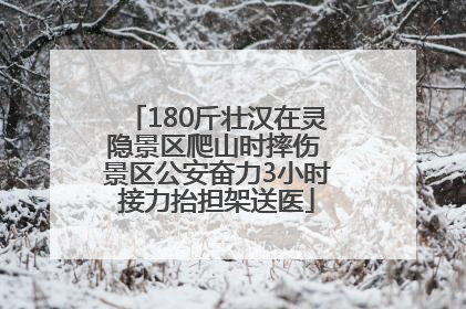 180斤壮汉在灵隐景区爬山时摔伤 景区公安奋力3小时接力抬担架送医
