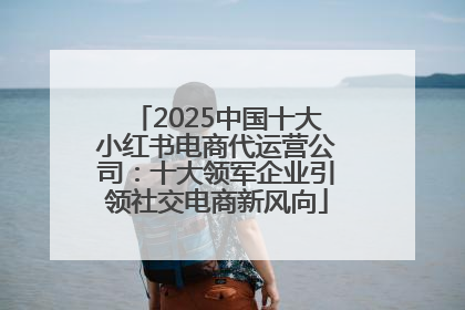 2025中国十大小红书电商代运营公司：十大领军企业引领社交电商新风向