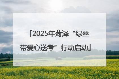 2025年菏泽“绿丝带爱心送考”行动启动