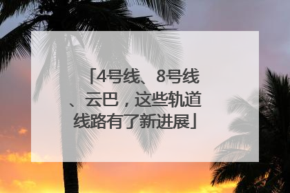 4号线、8号线、云巴，这些轨道线路有了新进展