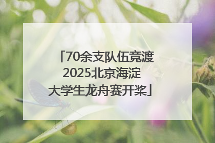 70余支队伍竞渡 2025北京海淀大学生龙舟赛开桨