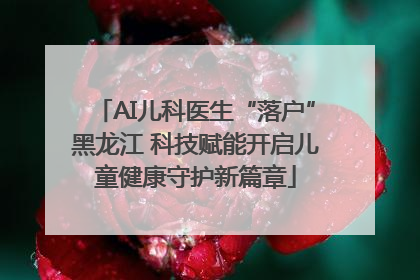 AI儿科医生“落户”黑龙江 科技赋能开启儿童健康守护新篇章