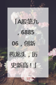 A股第九，688506，创新药龙头，历史新高！
